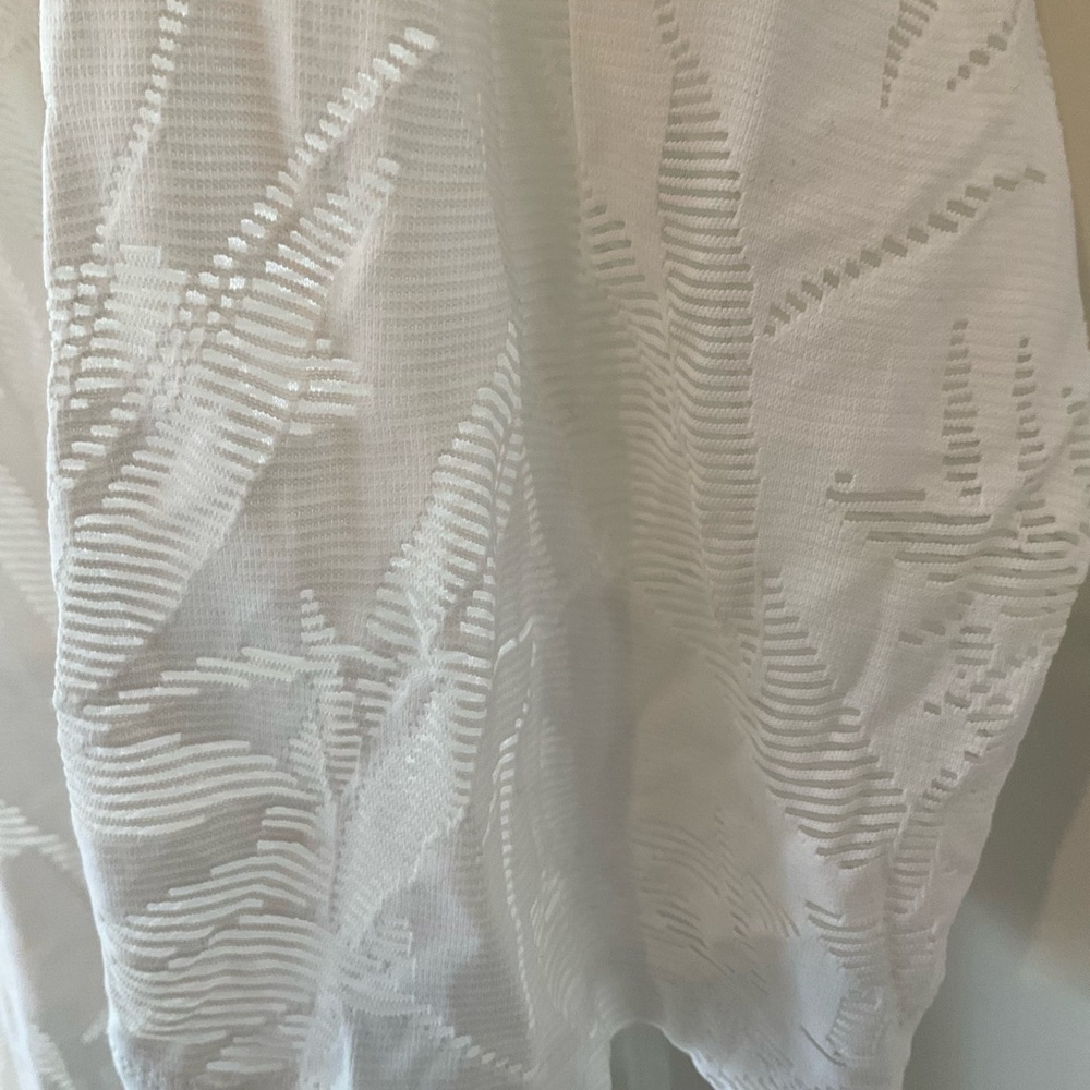 Chic White Leaf Pattern Women's Tunic - image 4